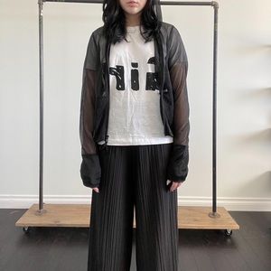 DKNY Sport mesh double zip up hoodie